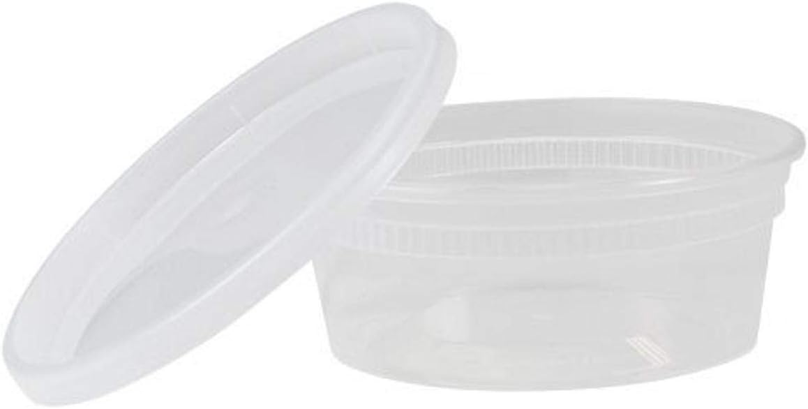 TRiPAKTD40008 Plastic Deli Food Storage Container with Lid, 8 oz. (Pack of 240)