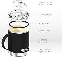 Vista 6 de Asobu Ultimate - Taza con revestimiento interior de cerámica (acero inoxidable)