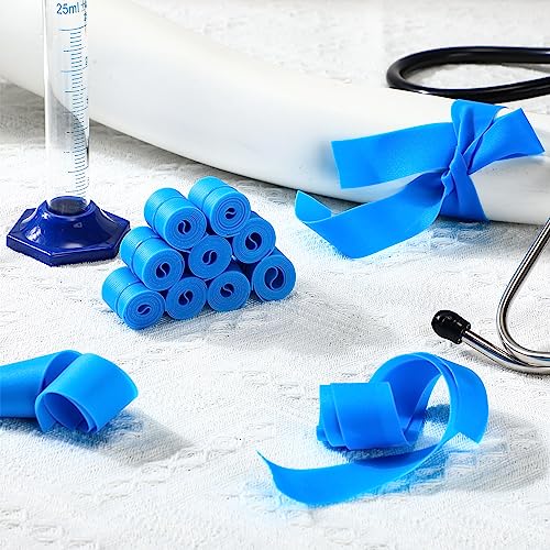 Timgle NEN-TIMGLE-1214 500 Pack Disposable Tourniquet First Aid Tourniquets Bulk Elastic Disposable Tourniquet Latex Free Blue Medical Tourniquet Hemostatic Bandage Nursing Supplies Essentials thumb #5