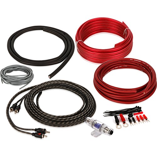 Belva BAK82 8 Gauge 2-Channel Complete Copper-Clad Amplifier Wiring Kit with 2-Channel RCA Interconnects
