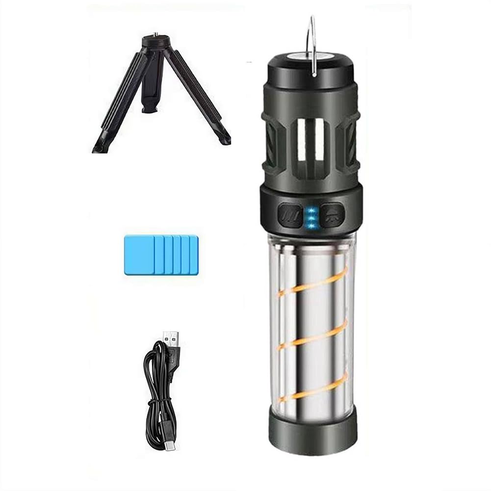 Camping Lantern Rechargeable, Mosquito Repeller Portable Flashlight Rechargeable Camping Lantern with Magnetic Tripod Base Tent Lamp Waterproof for Home Backyard, Patio, Garden, Outdoor