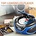 Gelielim Boombox CD Player, CD Players for Home with Bluetooth, AM FM Radio, Portable CD Boombox Support USB, SD, MMC Drive, LCD Display, Headphone Jack, AC/DC Powered, Present Idea for Elder-Blue
