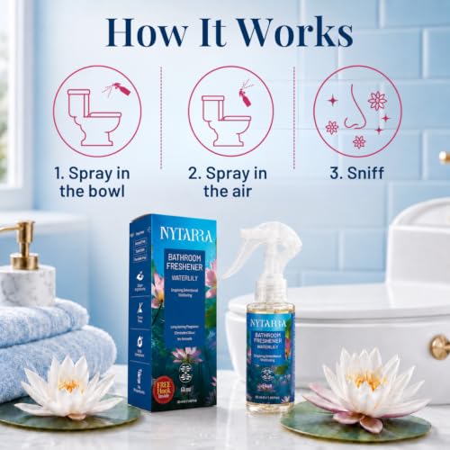 Image of Nytarra Bathroom Air Freshener Spray | Long Lasting Odour Remover for Home, Office, Hotel & Guest Washroom | No Gas | Fresh Smell & Instant Freshness