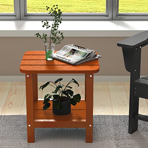 Serwall Adirondack Table Outdoor Side Table- Orange #TOP6