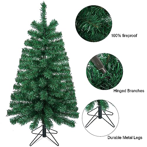 VEYLIN Small Christmas Tree, 90 CM Artificial Green Xmas Tree With Metal Stand For Christmas Decor - Image 5