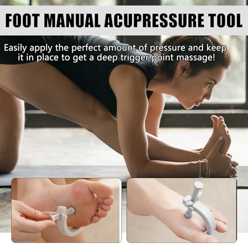 2PCS Acupuncture Clip Tool, Migraine Relief Hand Clip, Compact Pressure Point Massage Tool, Portable Pressure Point Clip for Hand Foot Ear Migraine Relief, Light Gray - Image 4