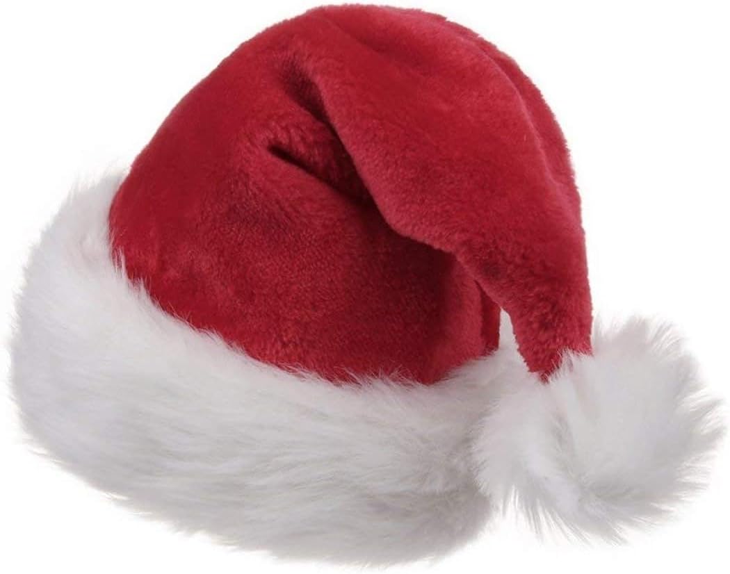 Christmas Hat New Year Velvet Thickened Christmas Hat Santa Claus Cap for Adults Kids Unisex Santa Hat