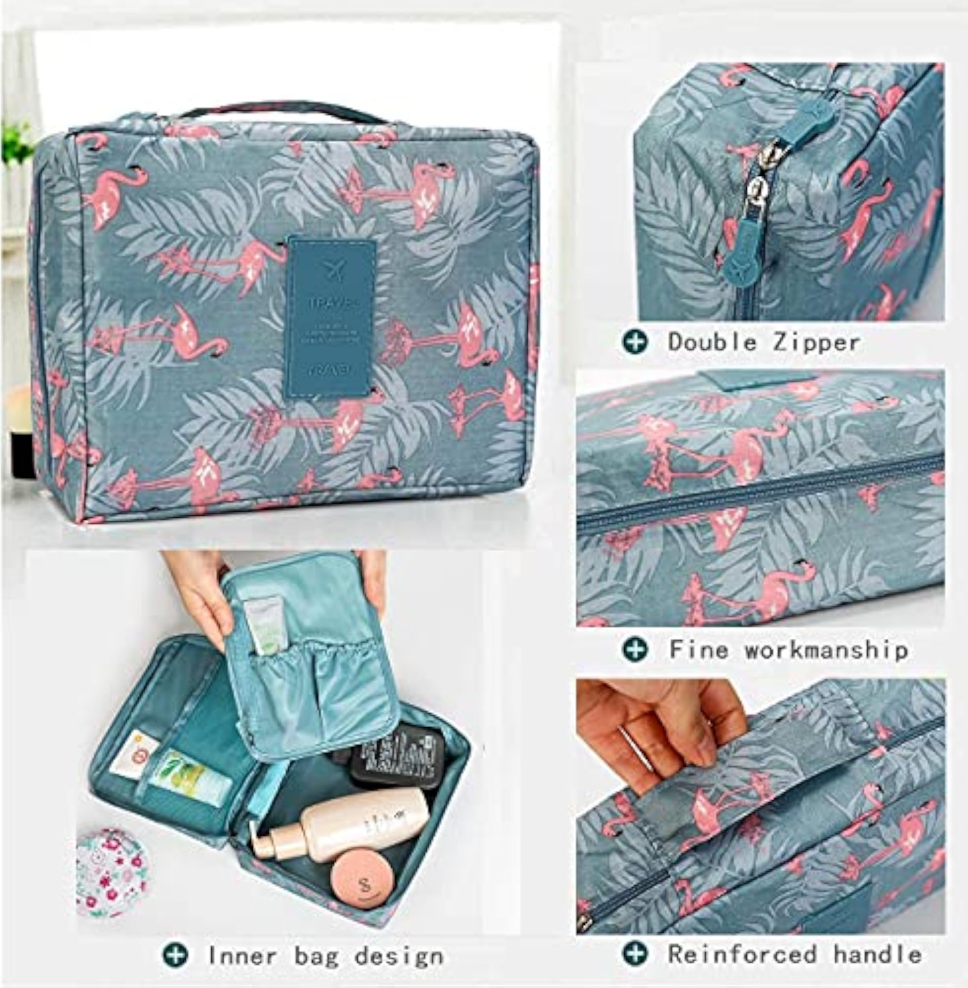 Travel Portable Cosmetic Makeup Case Organizer Pouch Bag