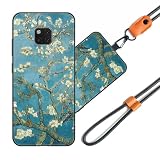 JEZSTHAI Cover Compatibile con Huawei Mate 20 Pro Custodia in Silicone TPU Morbido con Cordino/Laccio Tracolla Cellulare,Antiurto AntiGraffio Protettiva Bumper Case con Disegno Motivi,Cover*A10