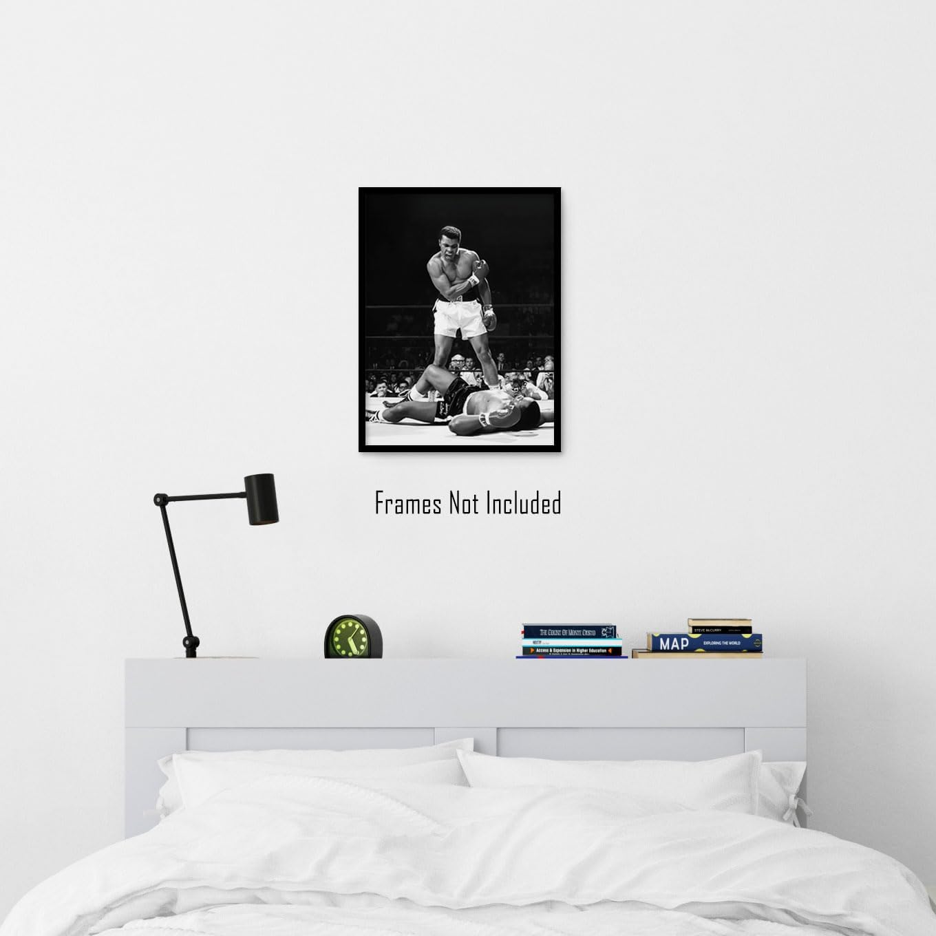 Brooke & Vine Muhammad Ali Poster (UNFRAMED 12 x 16) Muhammad Ali Wall Art for Men Boxing Sports Wall Decor Motivational Home Office Gym Mancave Boy Room Black History Month - Ali Portrait - Image 3