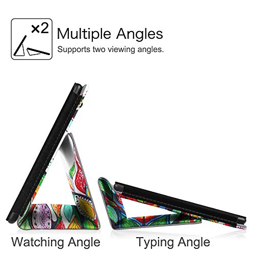 Fintie Folio Case For Amazon Fire Hd 10 Tablet (Compatible With 7Th And 9Th Generations, 2017 And 2019 Releases) - Premium Pu Leather Slim Fit Stand Cover With Auto Wake/Sleep, Love Tree #TOP4