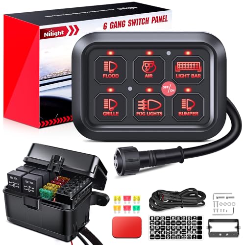 Image of Nilight 6 Gang Switch Panel Relay System Automatic Dimmable