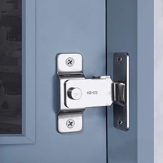 WANLIAN dingchi Sliding Barn Door Swivel Safety Hasp, Flip Door Latch, 90 Degree Heavy Duty Stainless Steel Bar Gate Latches Safety Door Lock