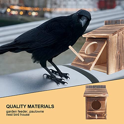 Yardwe Platform House Wooden Nesting Dove Birdhouse Lovebirds Paintable Finch Outside Feeders Decoration Hummingbird Wren Dispenser Food Decorative Wild Diy Outdoor Patio Garden #TOP4