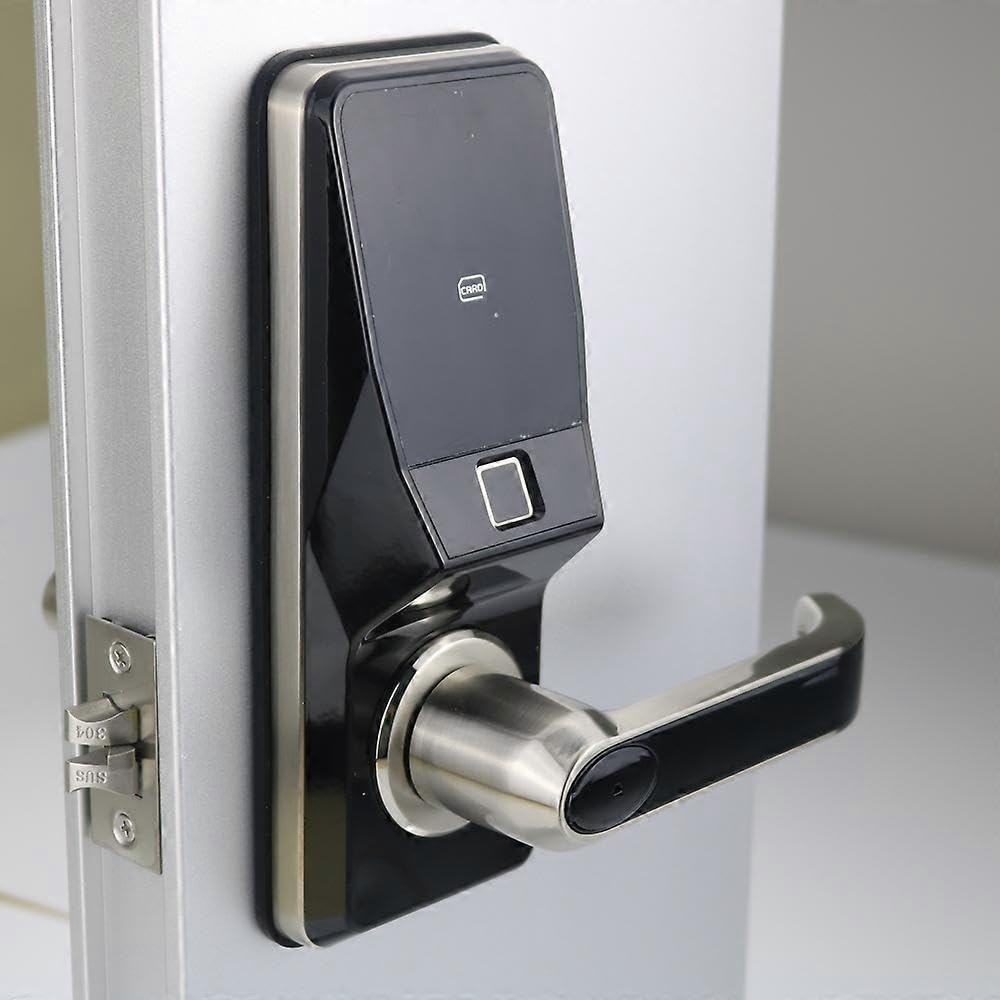 Electronic Fingerprint Door Lock Digital Smart Door Lock Unlock By Fingerprint,Code, Card, and Mechanical Key with 2 Cards