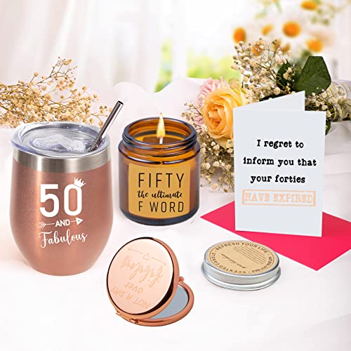 50Th Birthday Gifts For Women, 50 And Fabulous Gift Basket For Grandma, Mom, Friend, Sister, Wife, Aunt, 50Th Birthday Decorations Women | 1973 Birthday Gifts For 50 Year Old Woman Funny Gift Idea #TOP4