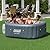Coleman SaluSpa AirJet 4 to 6 Person Inflatable Hot Tub Square Portable Outdoor Spa with 114 Soothing AirJets and Insulated Cover, Gray