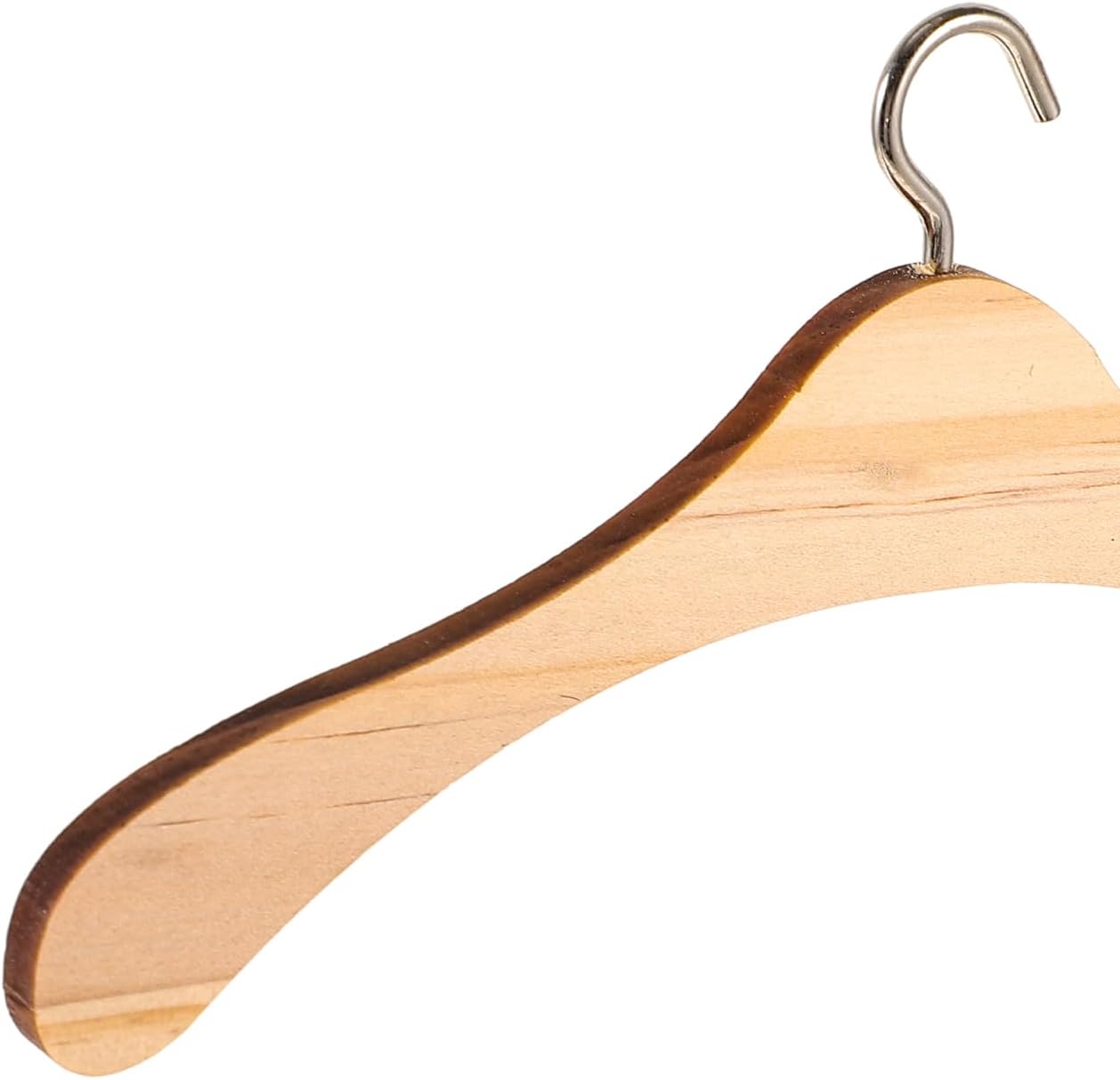 Toddmomy Mini Wooden Clothes Rack 5.9 Inch Doll Hanger for Dollhouse Accessories and Toy Wardrobe Organization