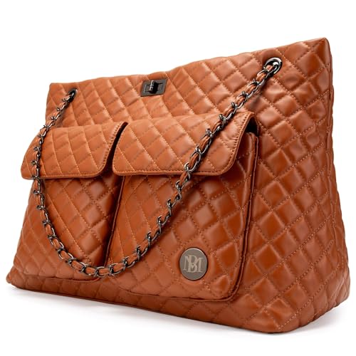 Badgley Mischka Diana Vegan Leather Weekender Duffel Bag