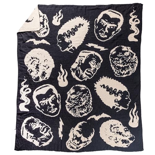 Jay Franco Universal Monsters Feather Knit Fluffy Throw Blanket - Measures 50 X 60 Inch, Super Soft Lightweight Bedding With Frankenstein thumb #1