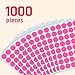 1000 Pieces, 1 inch - Pink Dot Stickers, Round Circle Dots Sticky Labels