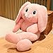 Rabbit - Peluche a forma di coniglio, gambe lunghe, coniglio, scimmia, bambola riempita, divertente e allungabile, con gambe lunghe e conigli, giocattolo creativo in rilievo, regalo per bambini (rosa)