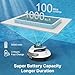 POOLPURE Poolroboter, 5000mah-Akku, 120min Leistungsstarke Reinigung, Kabelloser Poolsauger Akku, Automatisches Parken, LED-Anzeigen, IPX8 Wasserdicht, Ideal für Pools 90 m²