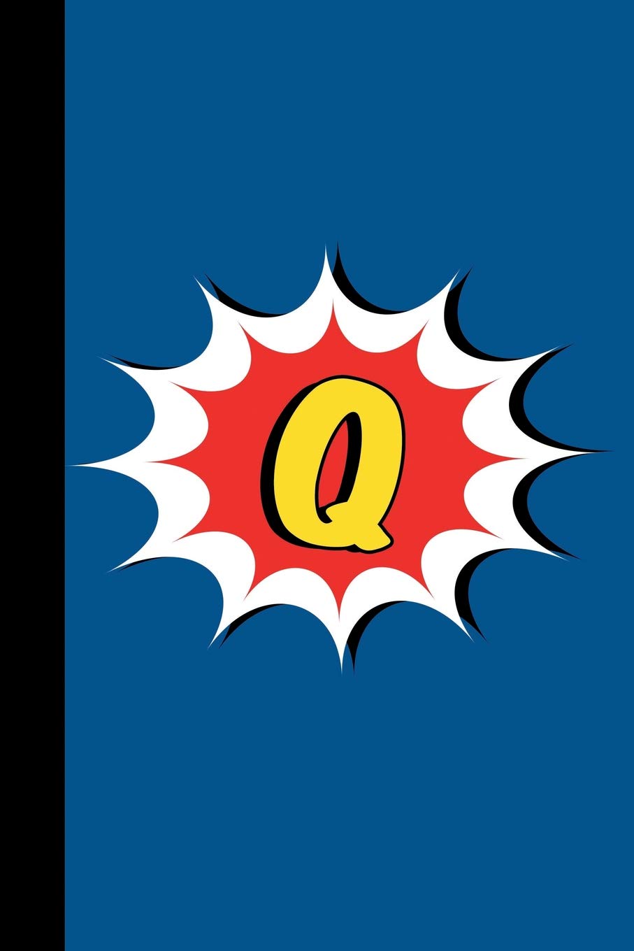 Q: Comic Book Style Monogram Initial Letter Q Superhero Notebook Journal