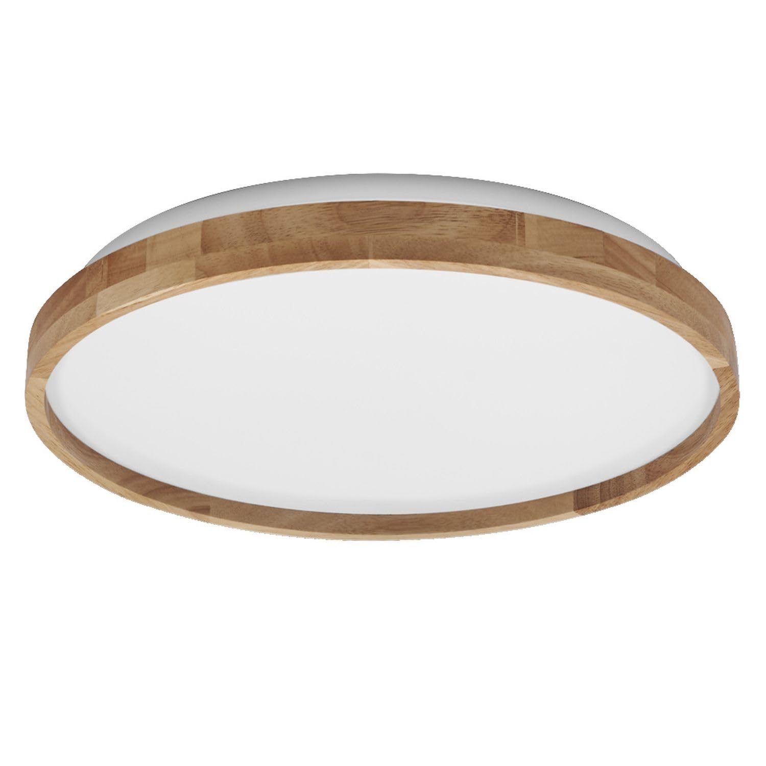 Licht-Erlebnisse LED Deckenlampe Holz Metall 3000 K Click-DIM modern gemütlich Schlafzimmer Flur Treppenhaus Büro Küche Esszimmer Ø50 cm Deckenleuchte Wohnzimmer