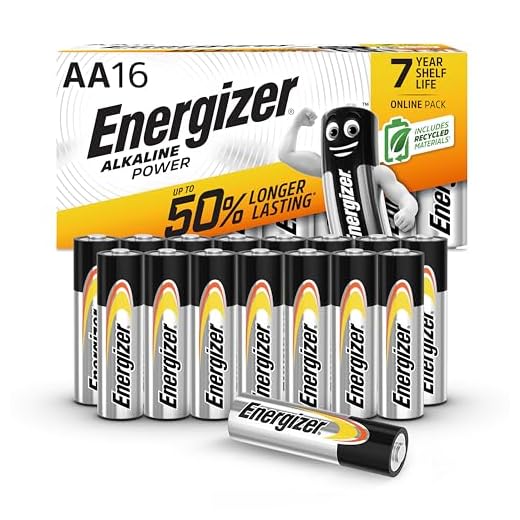 Energizer Alkaline Power - Pilas AA (Paquete de 16) - 1,5V Baterías Alcalinas - para Aparatos Domésticos y Electrónicos - Embalaje 100 % reciclable - 7 años de vida útil [Exclusivo en Amazon]