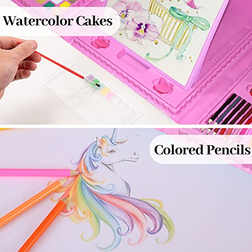 Art Supplies, pacote com 208 giz de cera para meninas meninos iniciantes, adolescentes, kit de pintu
