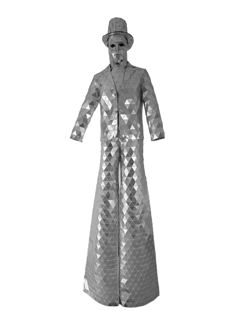 Mirror Costume Stilts Walker Mirror Robot Costume For