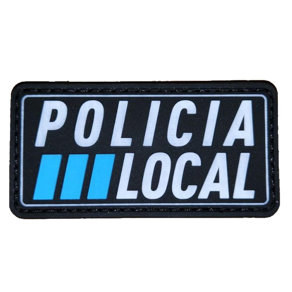 Parche Militar Táctico Policia Local 3D PVC Hook&Loop Insignia Policial para Mochila Airsoft Supervivencia Outdoor