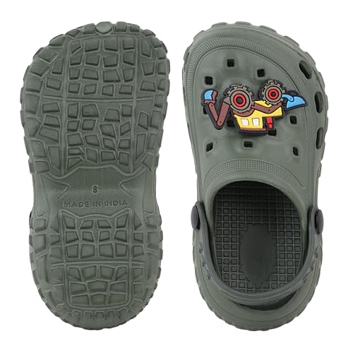 Image of FUEL Poddle Comfortable Indoor & Outdoor Casual Garden Clogs, Soft Cushioned Footbed and Lightweight EVA Slip-On Kids Clogs for Boys & Girls