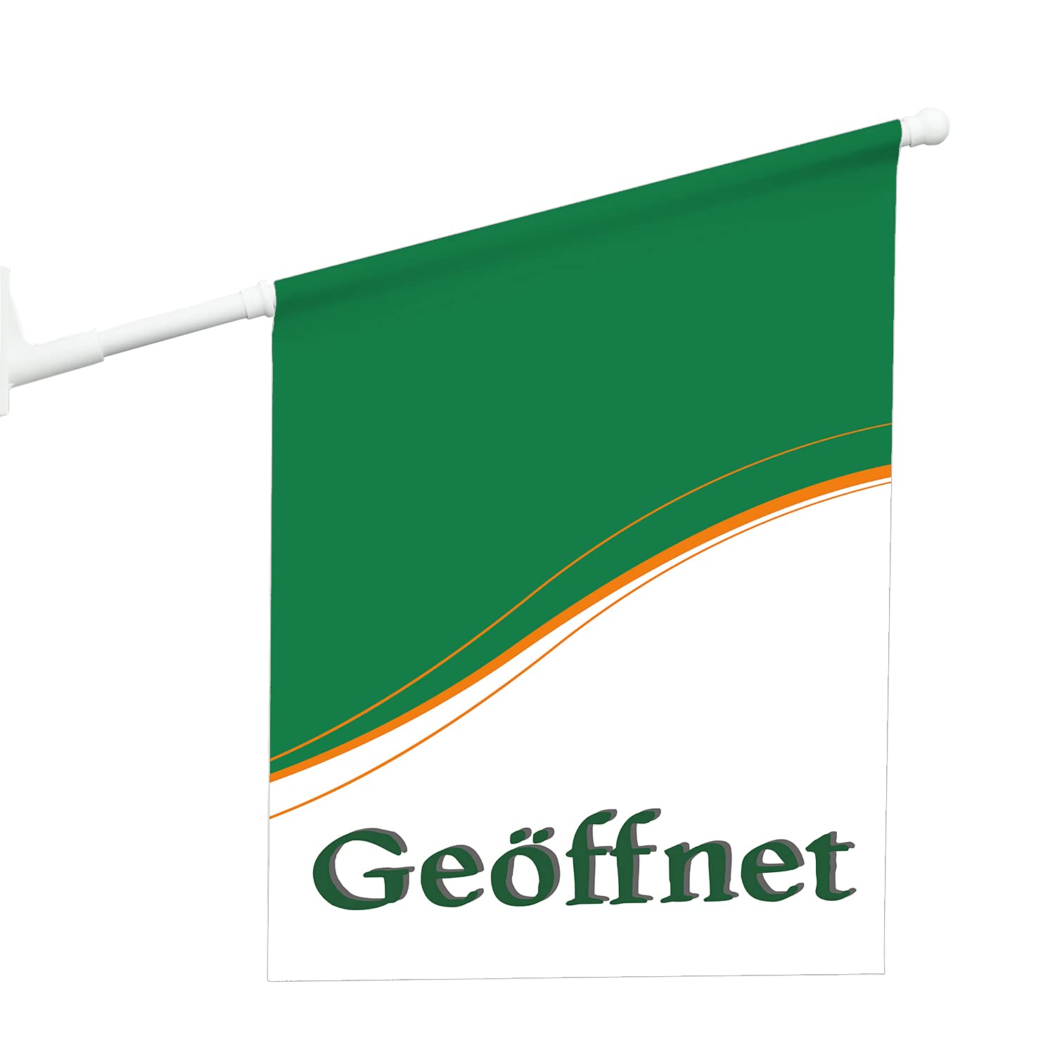 Produktbild von Vispronet Eisfahne – 46x52 Cm, Doppelseitig Bedruckte Vinylplane – Inkl. Wandhalterung, Kunststoffstab & Kugel – Ideal Für Eiscafés Und Kioske
