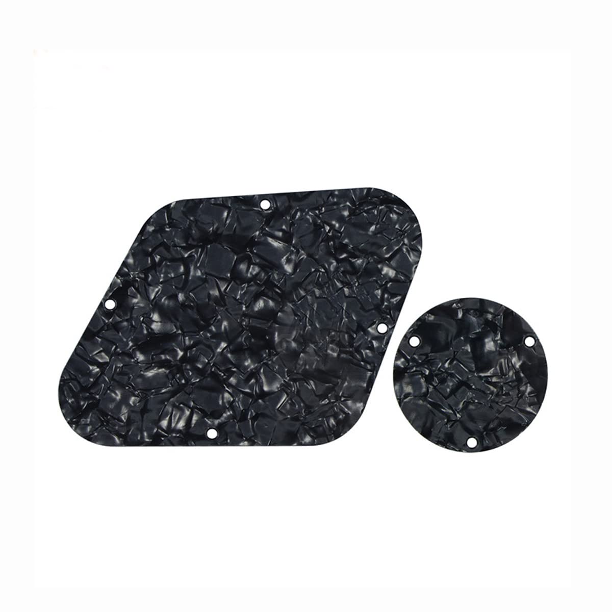 ROZILO LP Control Back Plate and Switch Plate Cavity Cover Pickguard for China Made Epiphone Les Paul Black Pearl