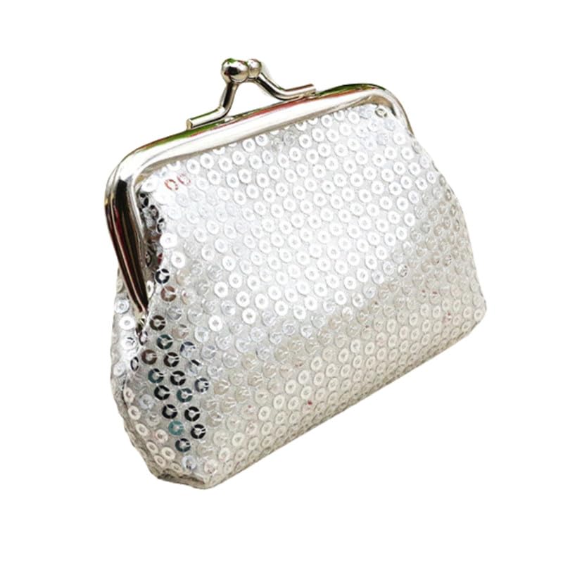 Mini Purse for Children Small Storage Bag with Gold Accent | Silver