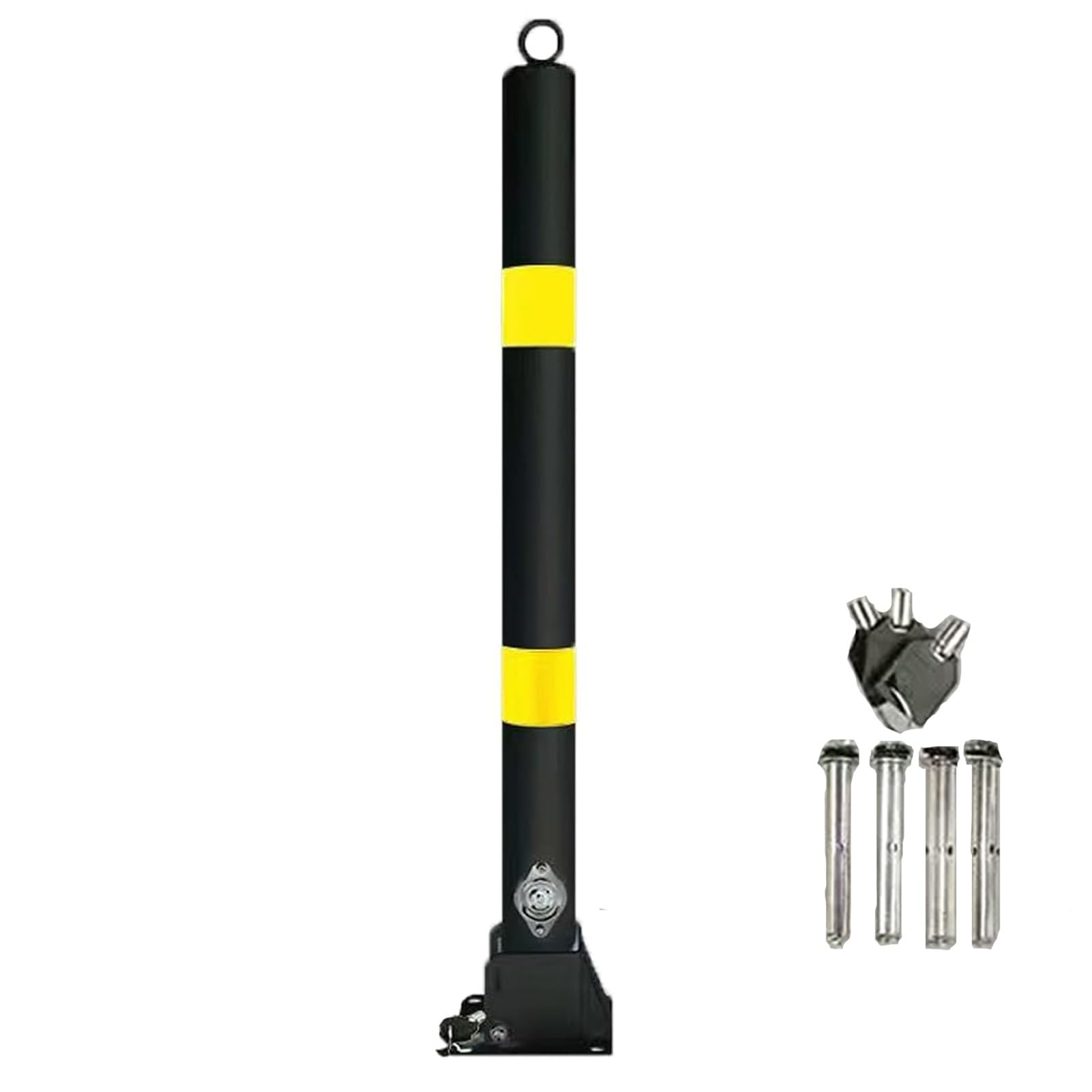 DUANHOZ Steel Folding Safety Bollard - Reflective Traffic Delineator for Parking and Driveway Safety