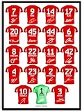 A4 (210 x 297 mm) Fußballposter 2025-2026 signiertes Teamposter A4-Druck Wandbild Geschenk für Bayern Fans und Anhänger