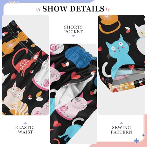 Pajamas Pants Soft Cats Long Sleep Pjs Lounge Pajama Bottoms Elastic Waist with Pockets4