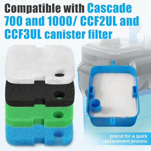 Image of AQUANEAT Aquarium Compatible Canister Filter Pads Cascade 700 /1000 Generic Filter Floss Filter Media 16 pcs