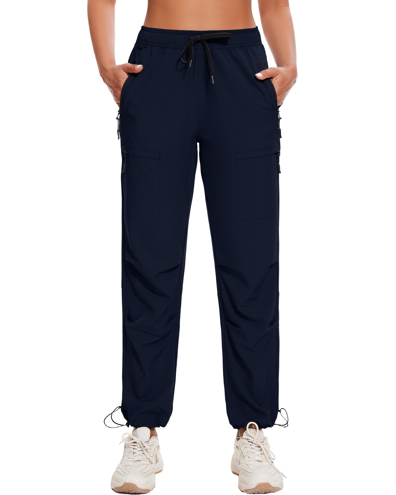 Hiking Pants Women Cargo Joggers for Women Summer Golf Travel Pant Lightweight Elastic Quick Dry Water Resistant with Pockets