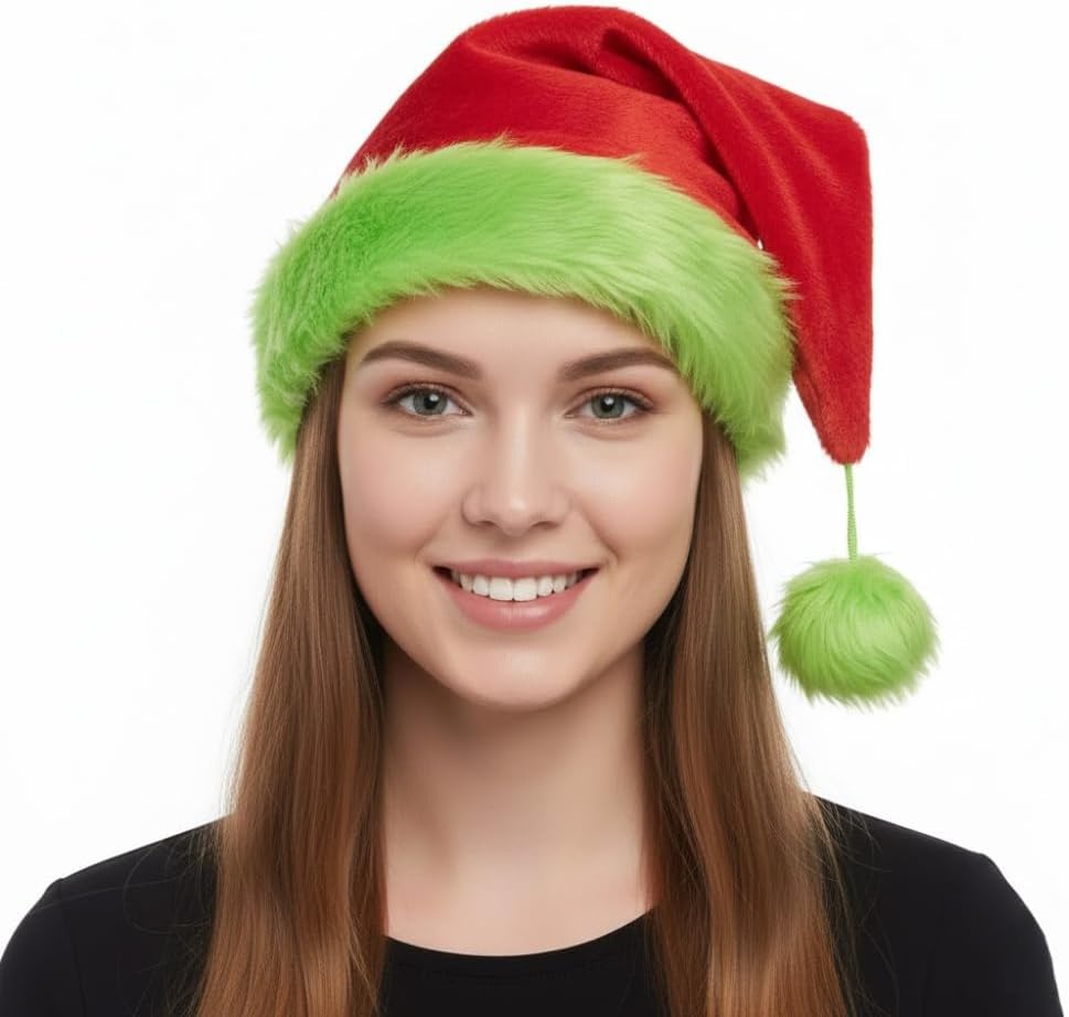 PMU Christmas Velvet Plush Professional Quality Santa Hat