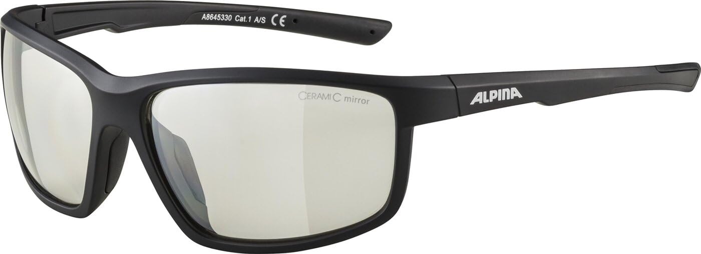 ALPINA Defey Mirrored and Shatterproof Sports and Cycling Glasses with 100% UV Protection for Adults, Matte Black, One Size-picture-21