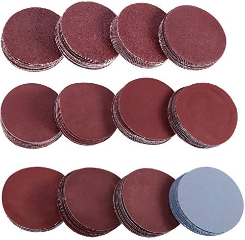 120 Pieces Sanding Discs Pad Hook and Loop Sandpaper Disc for Drill Grinder Rotary Tools, 12 Different Grits (60 to 3000 Grit, 10 Pieces Each Grit) (2 Inch)