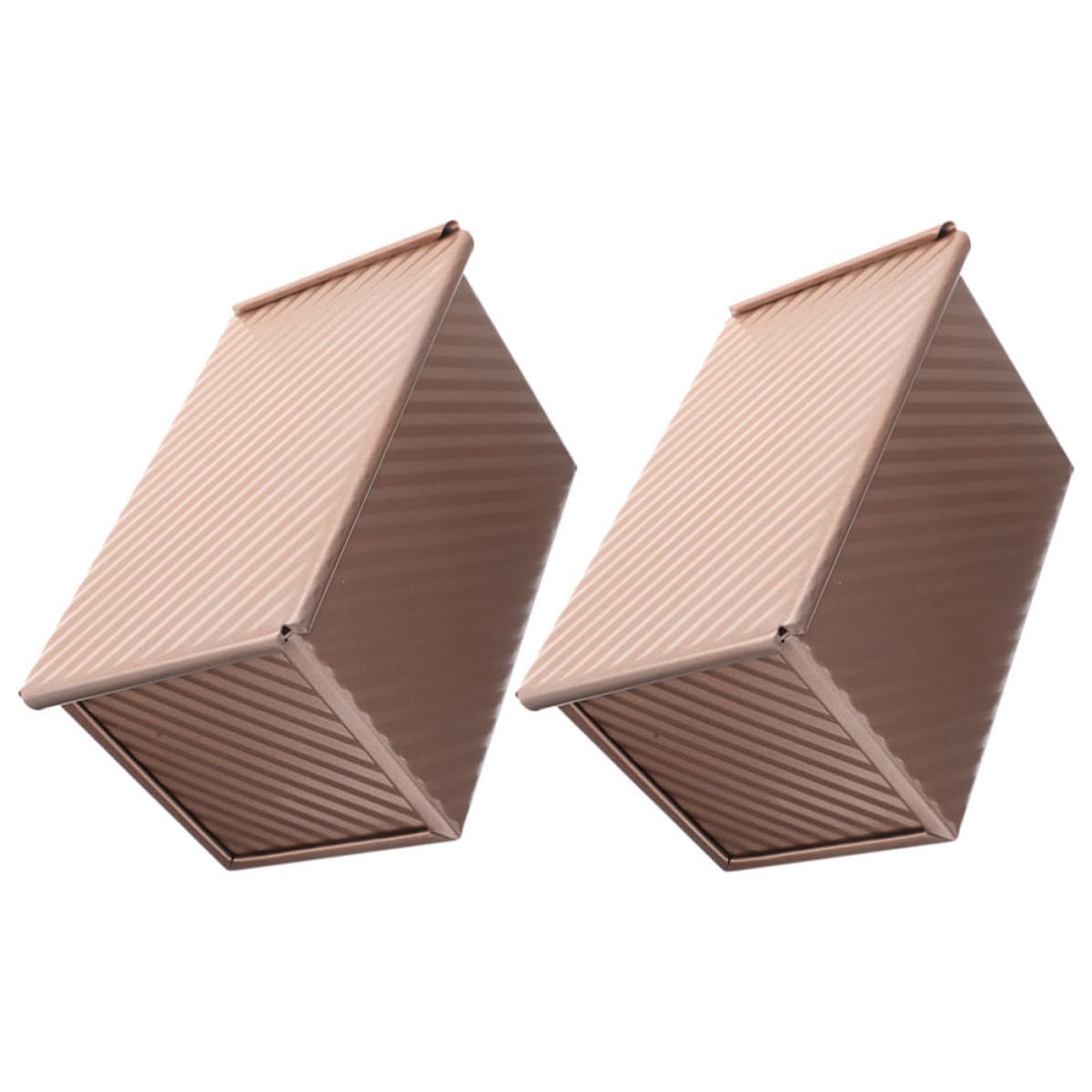 2 Piezas Molde para Pan con Tapa de Acero al Carbono