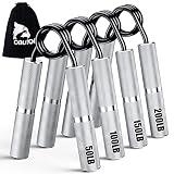 Oblitor Grip Strength Trainer 4 Pack, 50LB-200LB Metal Hand Grip Strengthener, Non-Slip Forearm Grip