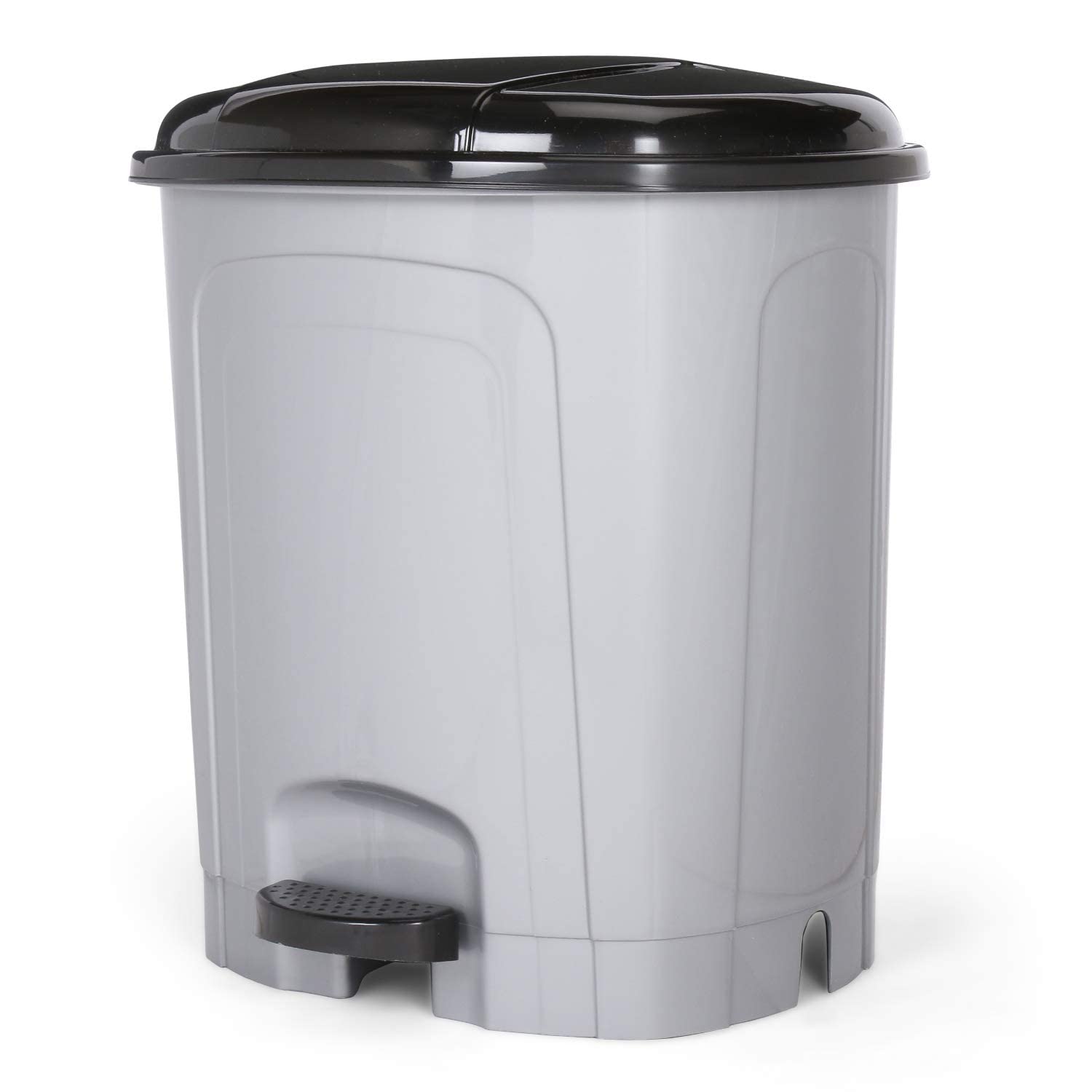AIR O MATIC Go Clean Pedal Waste Garbage Bin Modern Design Plastic Dustbin 3.5Ltr, Silver