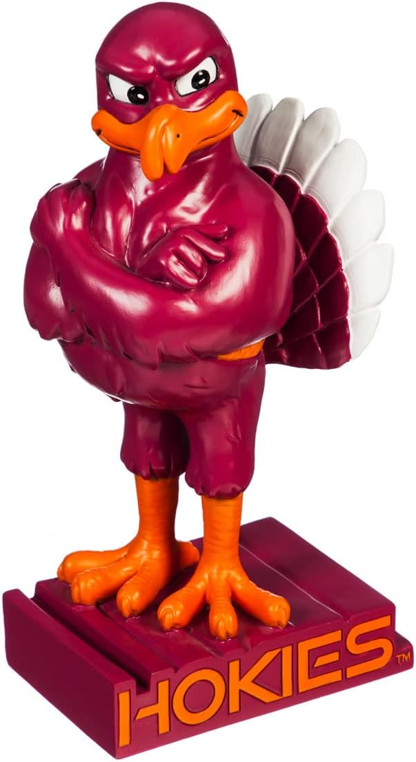 Team Sports America NCAA Virginia Tech Fun Colorful Mascot Statue 12 Inches Tall