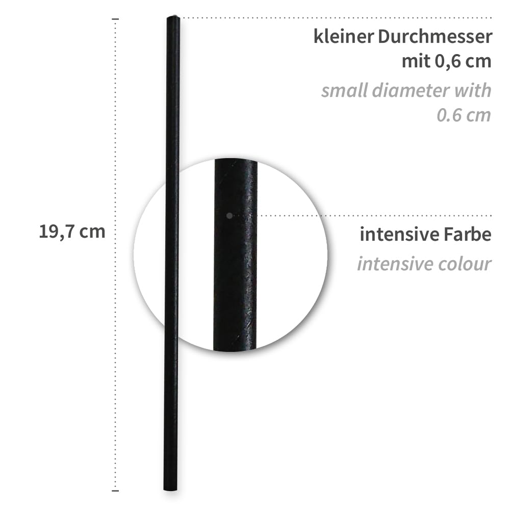 FRANZ MENSCH 3000 Stück NATUREStar Papiertrinkhalme Classic, einfarbig | FSC®-Mix, L: 19,7cm, grün, Ø: 0,6cm, Karton, Strohhalme Papier, Trinkhalme, Papierstrohhalme